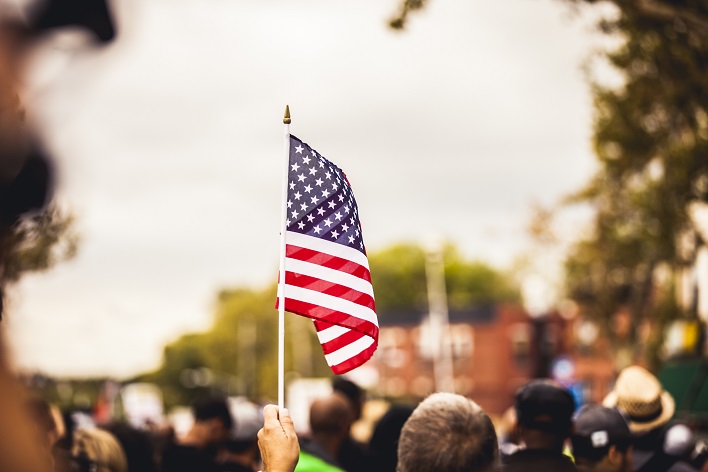 American flag graphic - The election's implications of the economic and financial markets