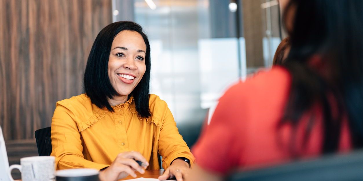 One to one business meeting